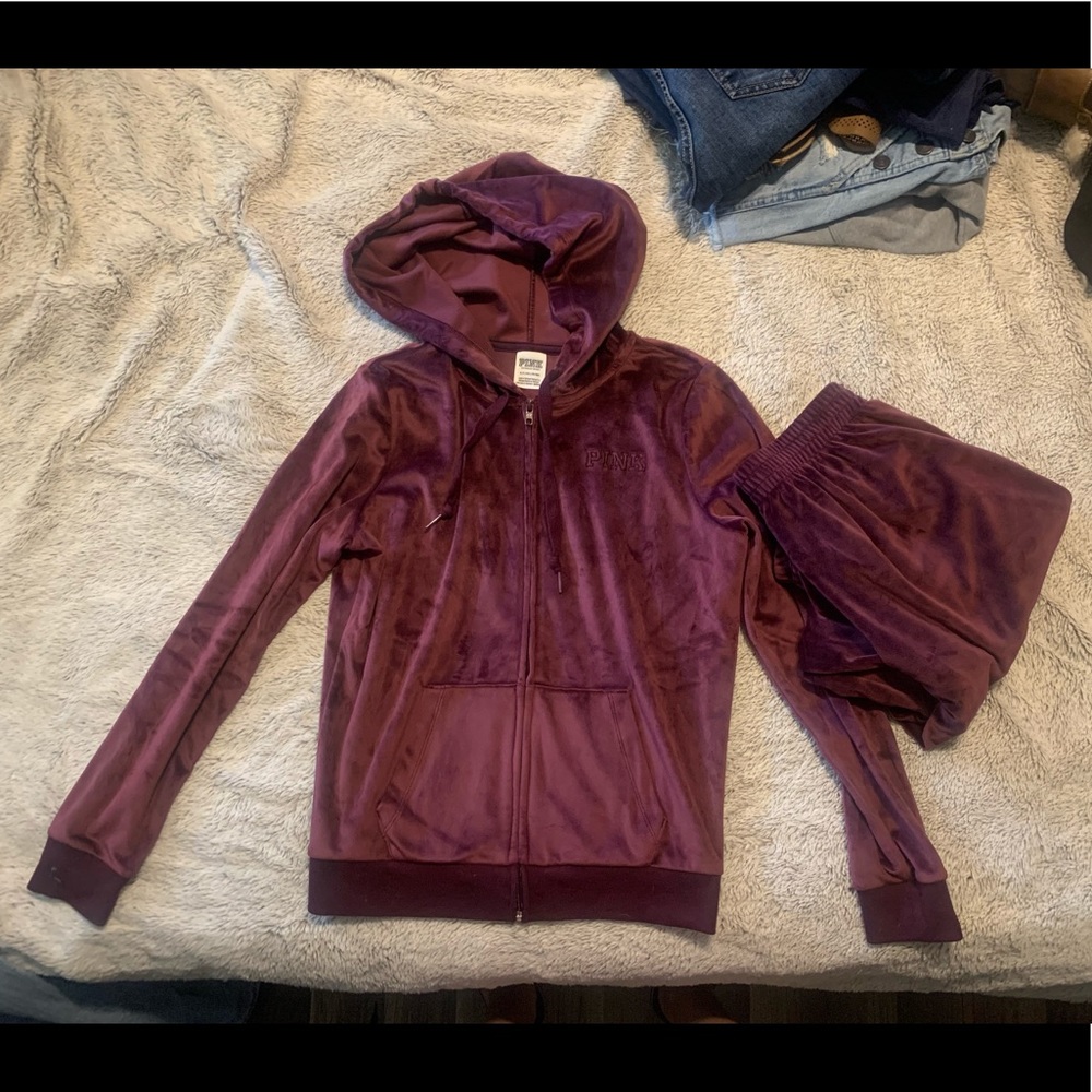 MATCHING VELVET SET - VS pink - small